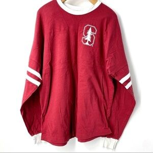 Original League Collegiate Outfitters Stanford long sleeved ringer tee M